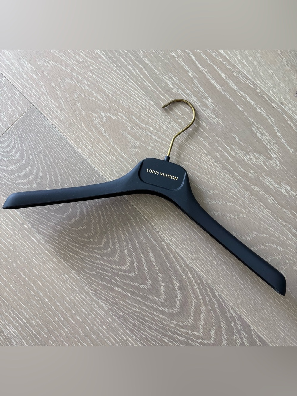 Louis Vuitton Black Sturdy Shirt Hanger with Gold Hook